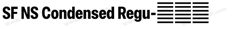 SF NS Condensed Regu字体转换